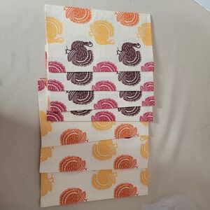 7 pc Thanksgiving Turkey Paper Cocktail Napkins Fall Autumn Harvest Table Decor